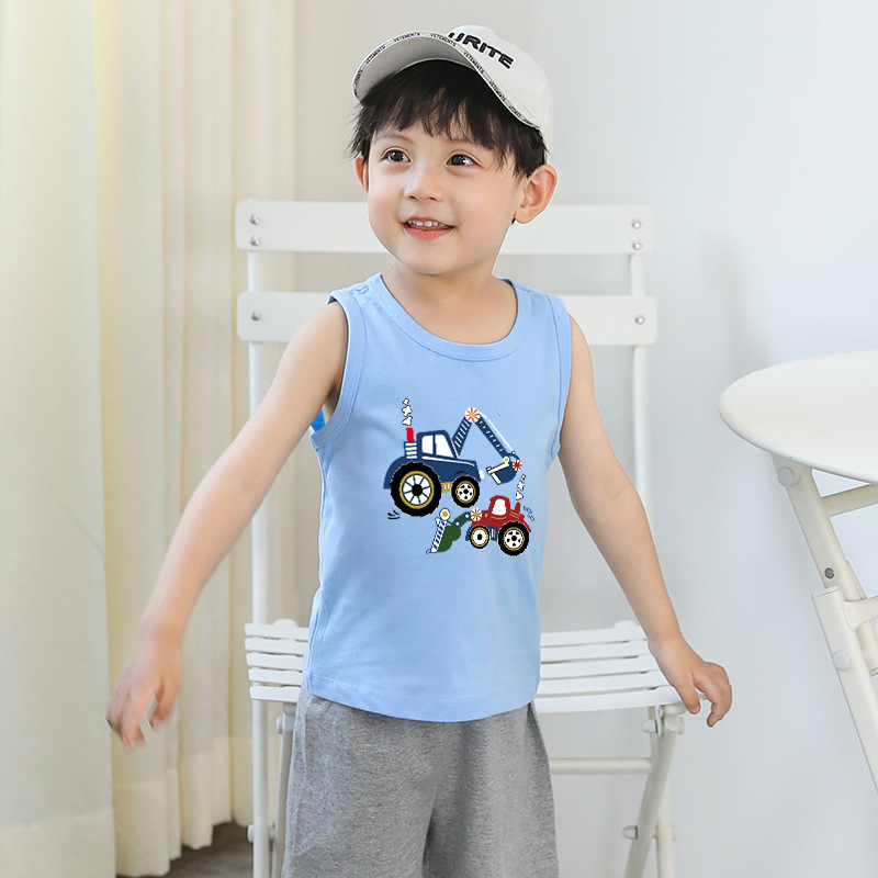 Mikun Summer New Kids' Tank Top, Instagram Trendy 100% Cotton Sleeveless Base Layer Top, Korean Style Casual Children's Backless Shirt