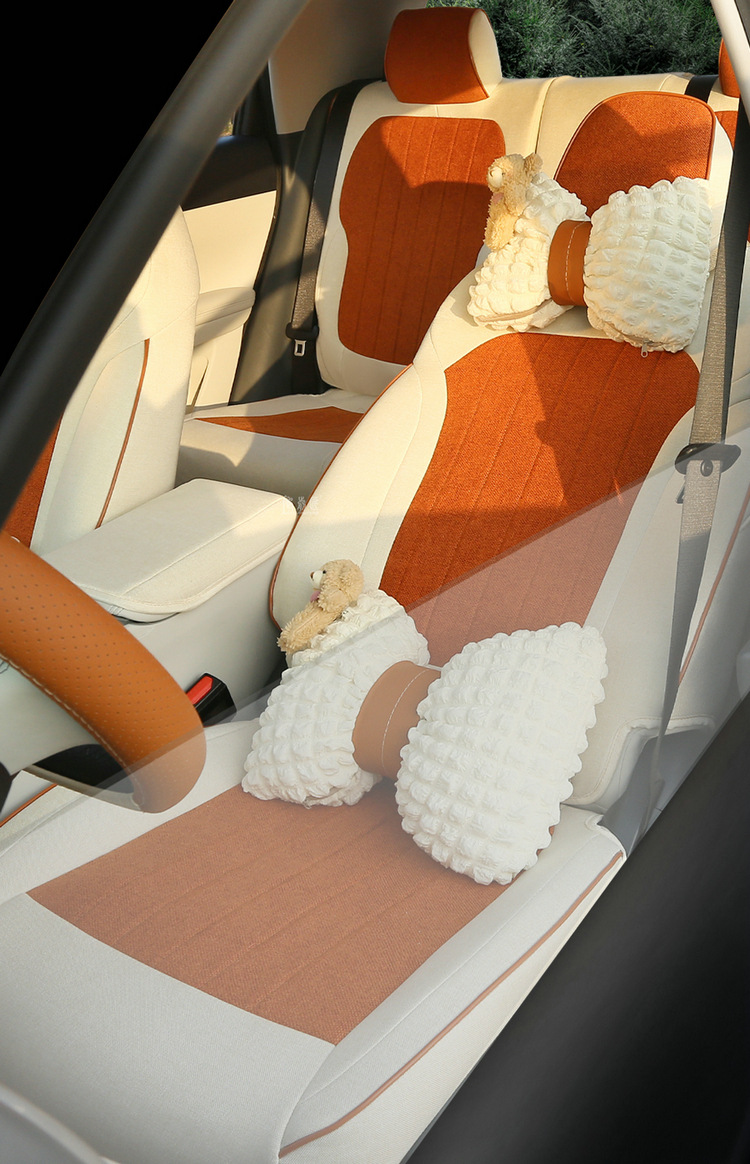 Wholesale Geely Xingyue Special Linen Fabric Car Seat Covers, All-Season Universal Seat Covers, Full Coverage for Men and Women