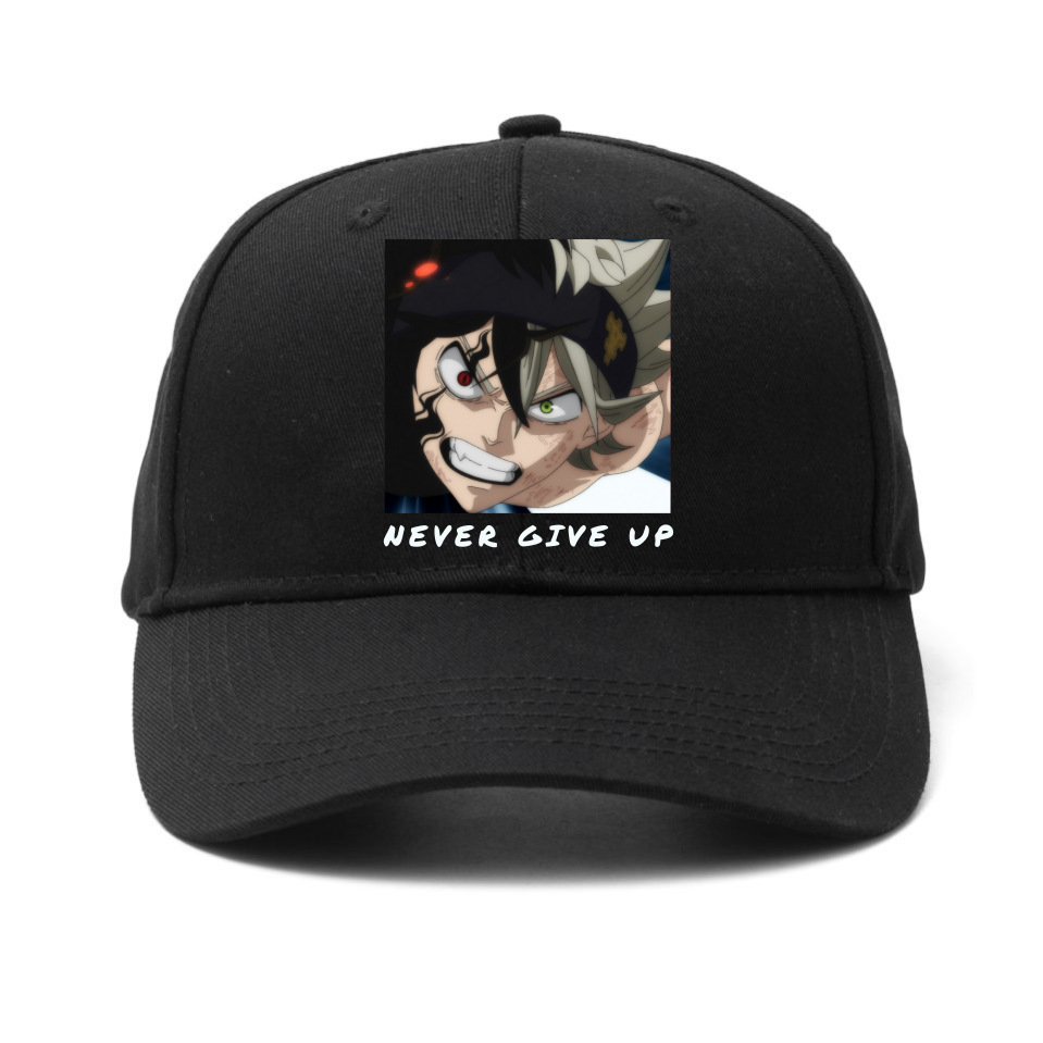 Comercio exterior venta caliente trébol negro Black Clover gorra de béisbol al aire libre sombrero para el sol pareja sombrero de lengua de pato