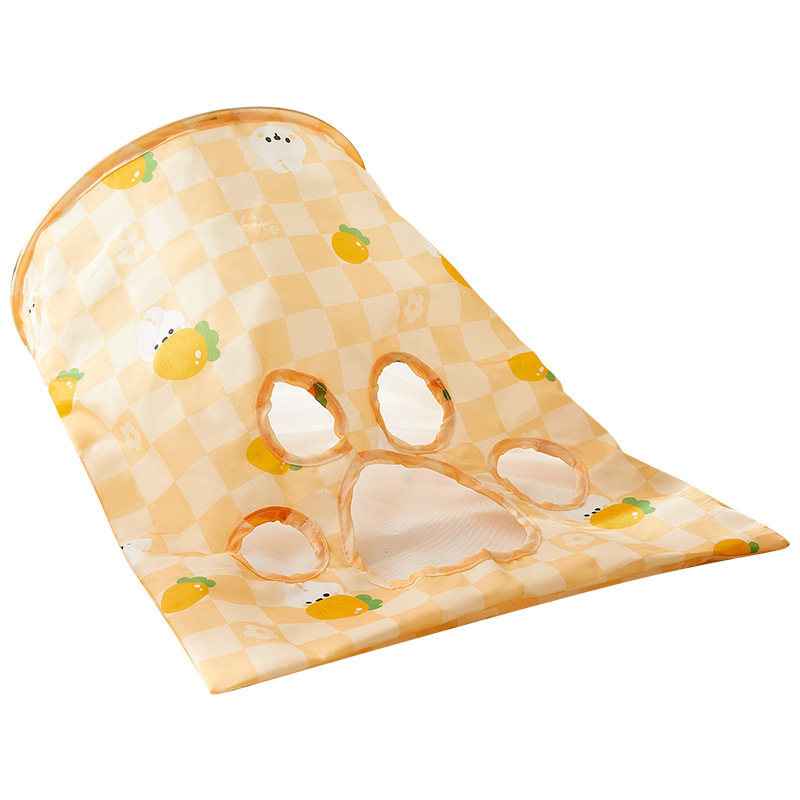 (2개) 고양이 장난감 울리는 종이 한 입 방지 마우스 봉제 공 세트 고양이 드릴링 고양이 터널 애완 동물 셀프 하이 드릴링 백 장난감