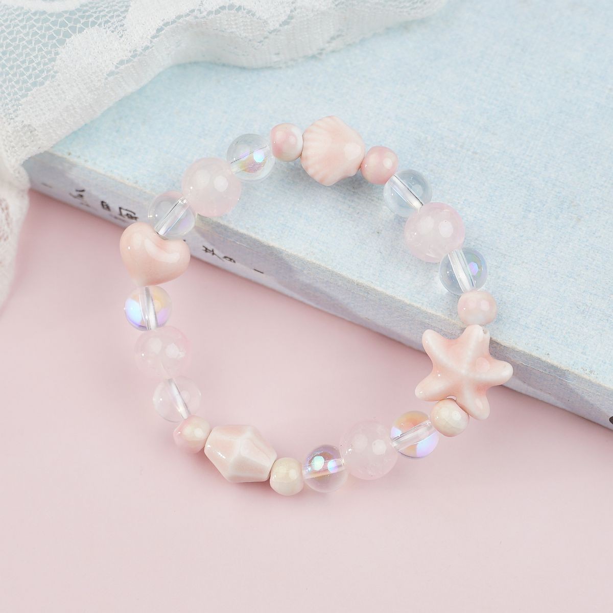 Jingdezhen pulsera de cerámica de verano mujer alta sensación galletas serie de gatos nicho diseño universal pulsera alta sensación