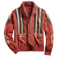 L 16737 Retro Jacquard Sleeve Sweater �����Ứ��֯�� �羳��