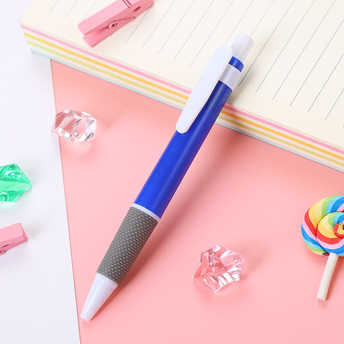 Pure Color Push Button Ballpoint Pen, Fresh Stationery Student Push Button Pen, Creative Office Study Stationery Oil-Based Pen Wholesale