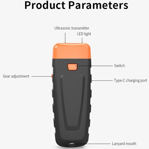 Cross-border new ultrasonic bark stopper LED flashing light high-power pet trainer outdoor portable dog training device