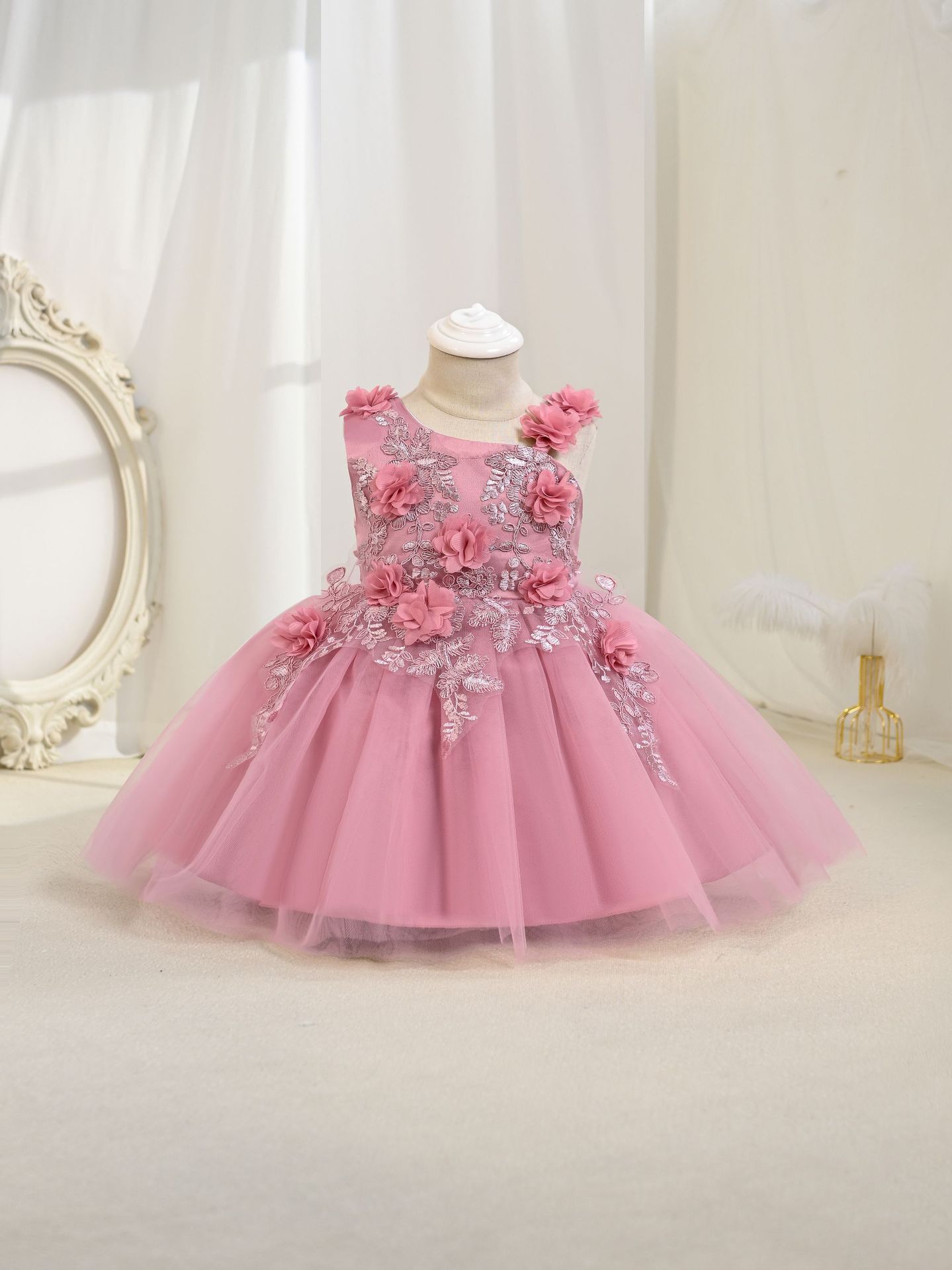 Nuevas niñas de verano vestido de princesa para niños vestidos exquisitos vestidos para niñas vestidos de malla para bebés ropa infantil image 4