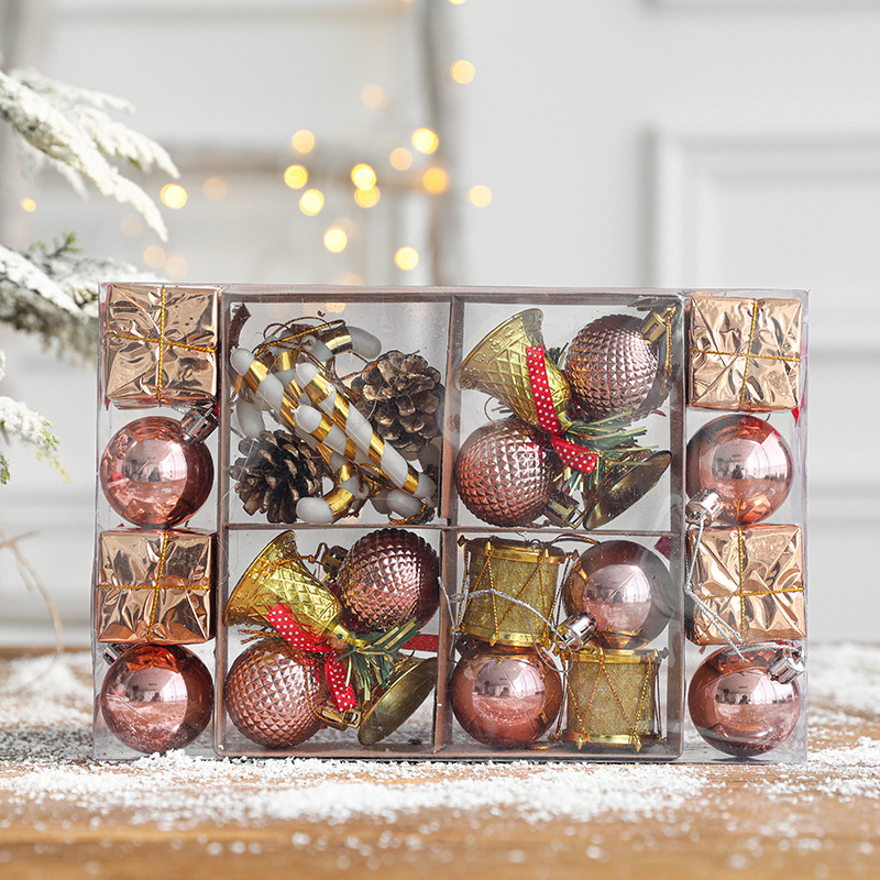 Bolas de colores Bolas de Navidad Decoraciones de árbol de Navidad 29 piezas Suministros navideños Decoración de árbol de Navidad Juego de bolas Colgante