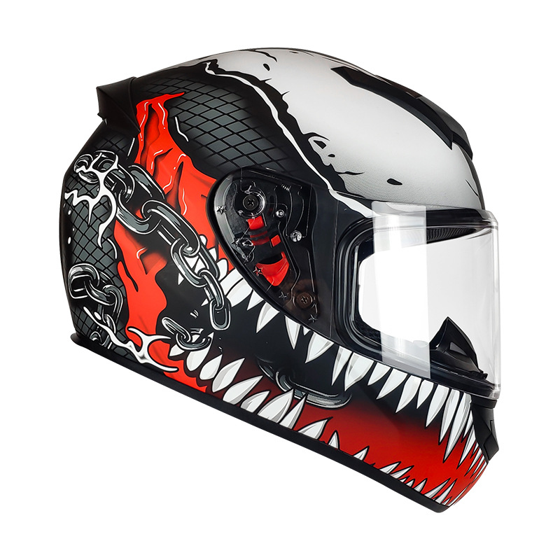 Casco de motocicleta Casco de motocicleta Casco completo para hombres y mujeres Four Seasons Fábrica general Comercio exterior Casco de seguridad DOT Estándar nacional Clase A Certificación 3C