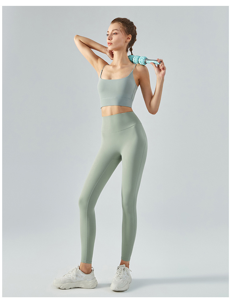 Simple Style Solid Color Nylon Brushed Fabric Strap Active Tops Vest Jogger Pants display picture 21