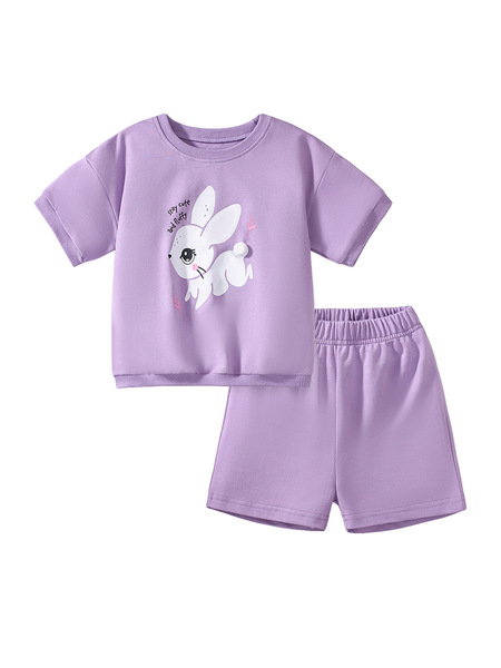 Little maven Cute summer children's cartoon cotton set