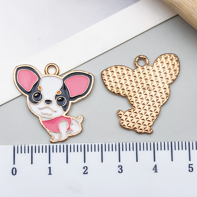 クロスボーダー漫画動物ペット犬子犬足跡 diy 合金オイルドリップキーホルダーネックレスジュエリーペンダントペンダント|undefined