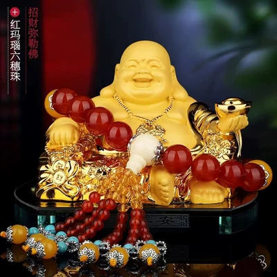 Perfume Car Interior Accessories Safety | Perfplant seat - perfume-base-sand-gold-maitreya-buddha-red-agate