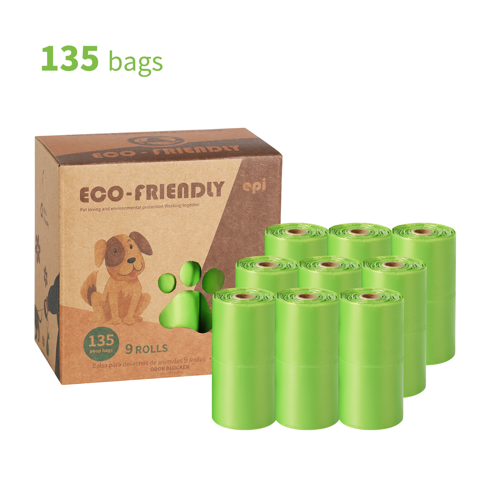 Chaleco grueso y enrollado de estilo explosivo transfronterizo, bolsa de mierda para perros, bolsa de arena para gatos, bolsa de basura para mascotas portátil, bolsa de defecación