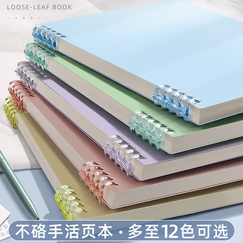 A4 Loose-Leaf Notebook, Thickened Pp Notebook, Detachable Blank Notebook for Students, Stationery Wholesale, Homework Notebook for Middle School Students