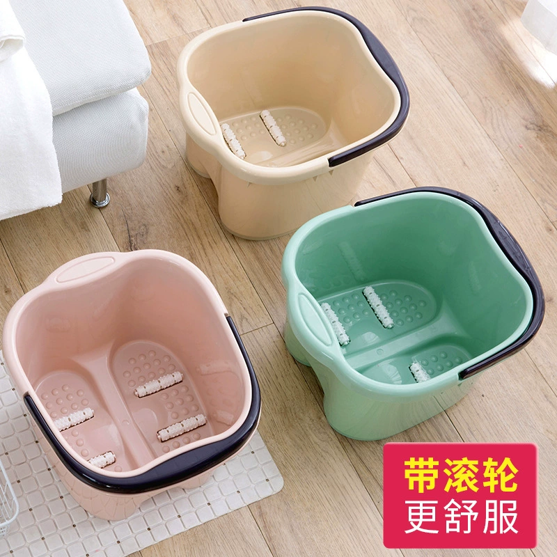 Бытовое глубокое пластиковое ведро для ванны для ног выше колена для общежития, большая ванночка для массажа ног, утолщенное ведро для ванны для ног.