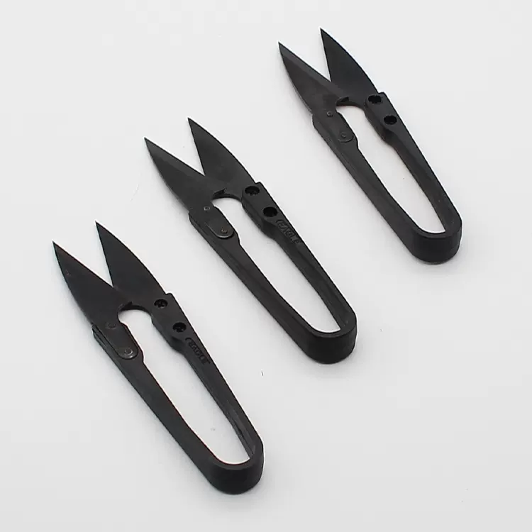 厂家直销多功能鹰牌黑色塑柄 纱剪