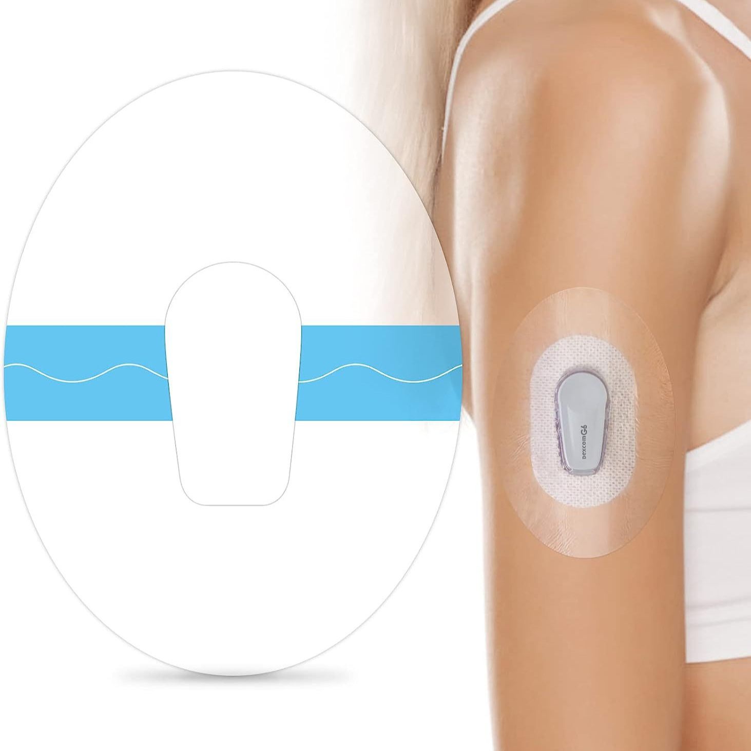 国境を越えたアマゾンPU透明防水ステルス無痕センサー固定パッチ運動滑り止め接着パッチ