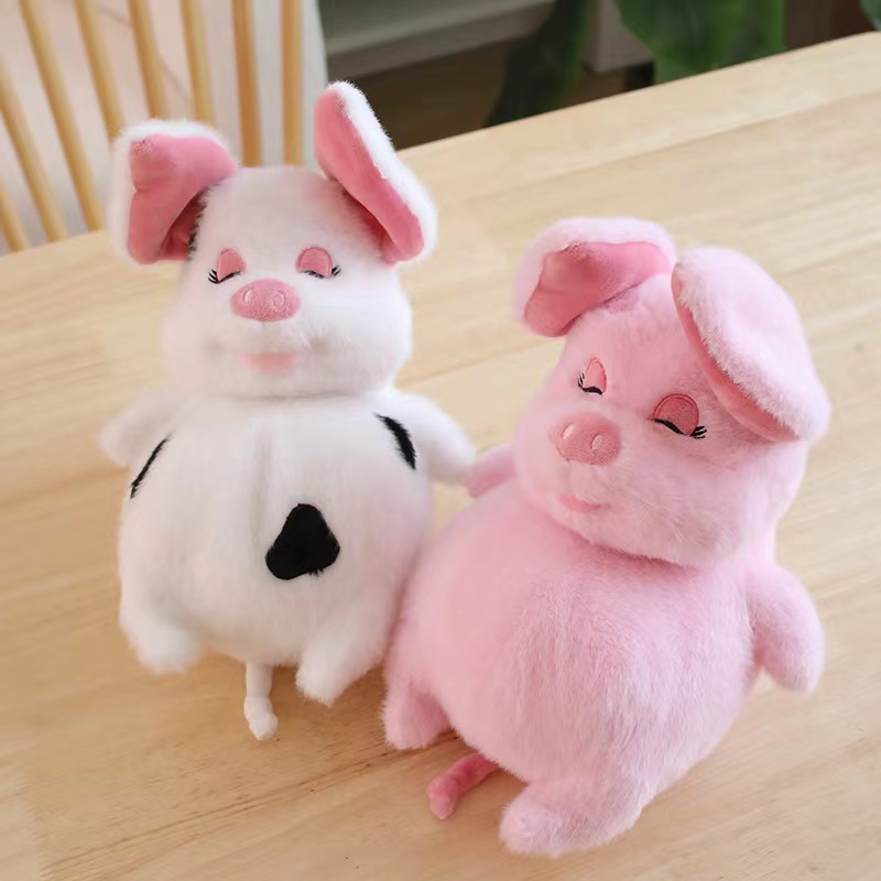 Tiktok mismo estilo gordo cerdo soñoliento cura lindo cerdo peluche juguete descompresión hablando cantando pidiendo misericordia por misericordia