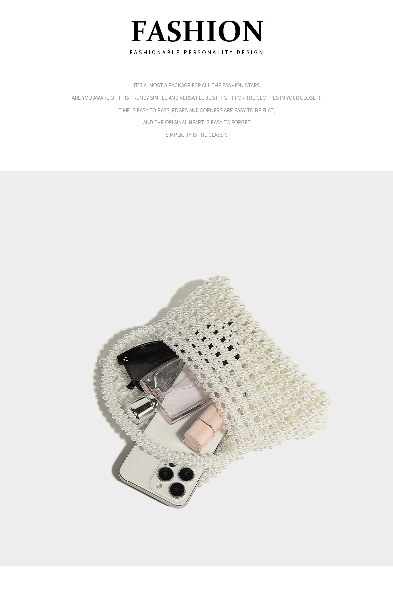 Stile francese nuovo a mano perla cava autunno e inverno luce lusso moda versatile nicchia spalla singola diagonale_voghion.com