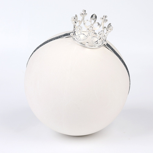 Wholesale European and American children's headwear, baby pearl crown, gold and silver alloy birthday headband, elastic smart band, crown hairband