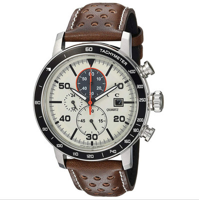Cj Cross-Border Multi-Function Chronograph 6-Pin Men's Belt Quartz Watch Men's Watch No. 3 Casual Calendar Fashion Watch