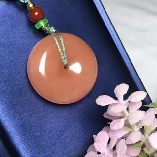 新疆金丝玉平安扣天然彩色玉石挂件项链玉器饰品男女款批发送证书
