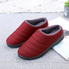 Keep warm footwear for mother for leisure, fleece non-slip slippers indoor