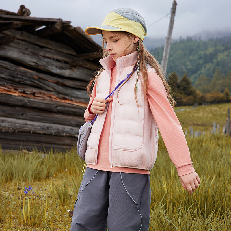 Kids' Down Vest Winter Warm Puffer Jacket For Boys & Girls, Lightweight Quilted Sleeveless Coat, Soft Shell Outerwear (Black/Blue/Pink/Gray)_voghion.com