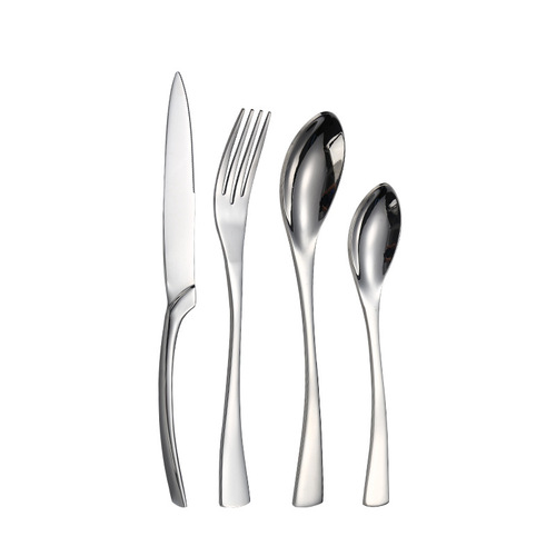 Amazon cross-border 304 stainless steel Kaya Western food tableware set thickened steak knife, fork and spoon hotel four-piece set