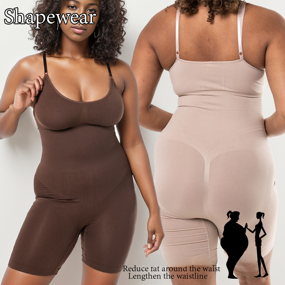 Cross-border Europe and the United States Shaper Kat Jumpsuit Explosions Skims Tunic High Elastic Fabric Hip Pants_voghion.com