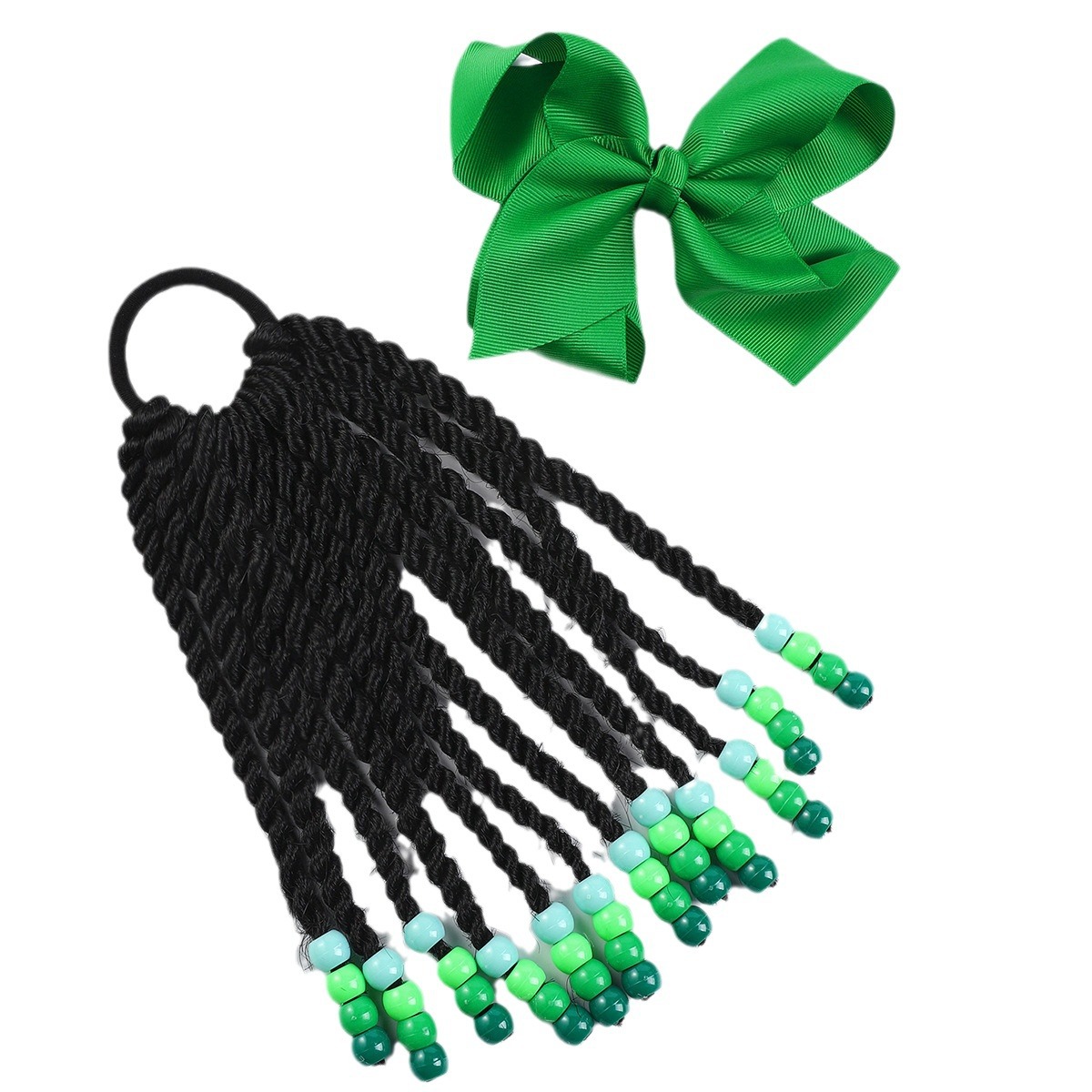 Nueva Amazon venta caliente para niños africanos pelucas de cola de caballo accesorios de pelucas negras para niños ponytail