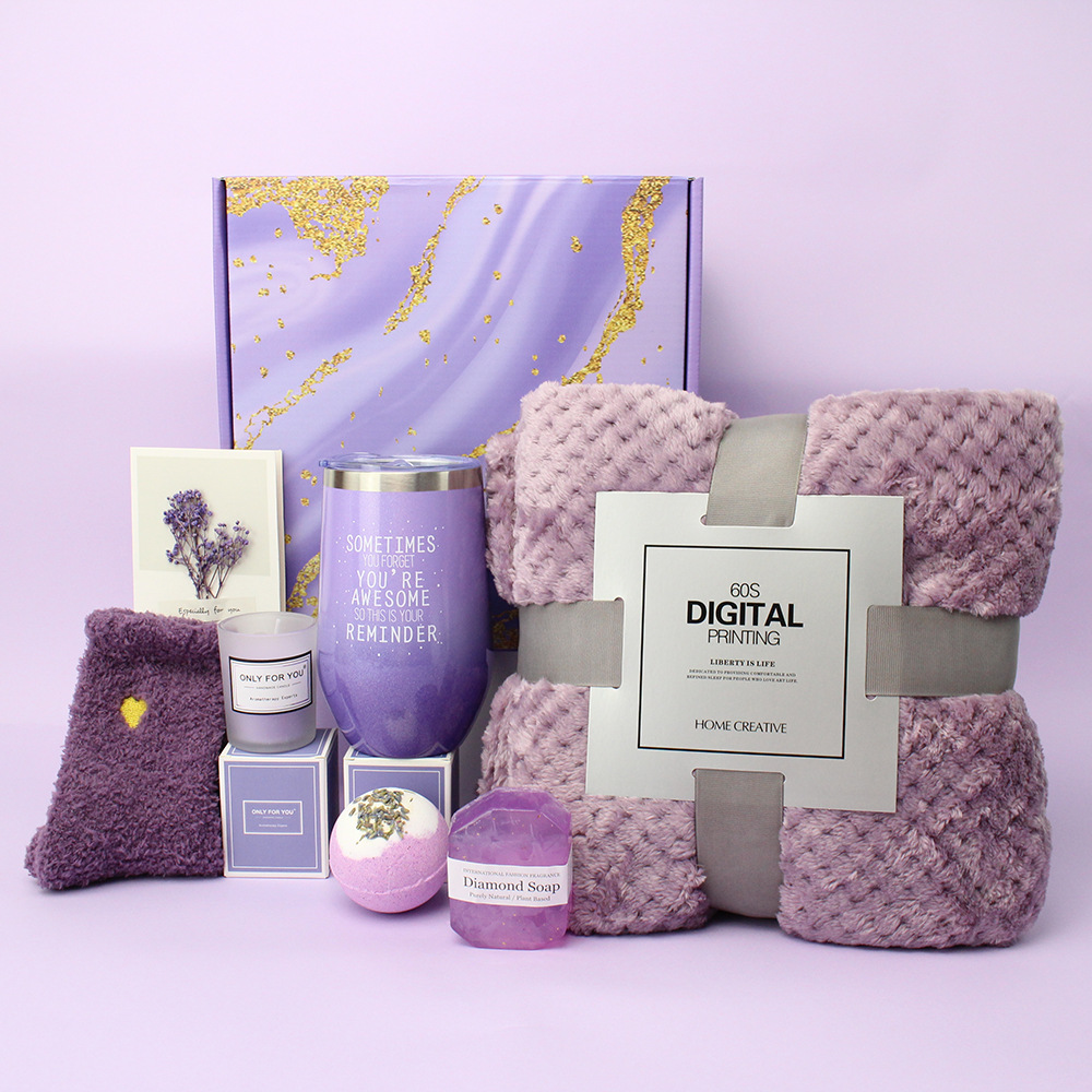 Vaso Térmico de Gran Capacidad de 20 oz para Auto, Juego de Regalo con Sales de Baño, Acero Inoxidable 304, Caja de Regalo de Lujo Ligero