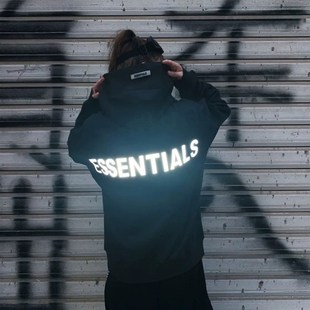 Essentials отражающий письмо закрытый свитер мужской и женщины прилив бренд одежда тонкий демисезонный пальто пару костюм fog