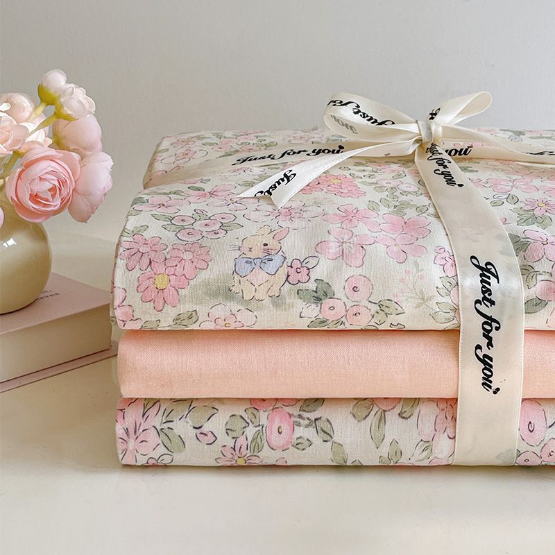 Nuevo juego de cuatro piezas de cama de hilo de doble capa Clase A, algodón puro, 2025, nuevo juego de sábanas con funda de edredón, ropa de cama de tres piezas