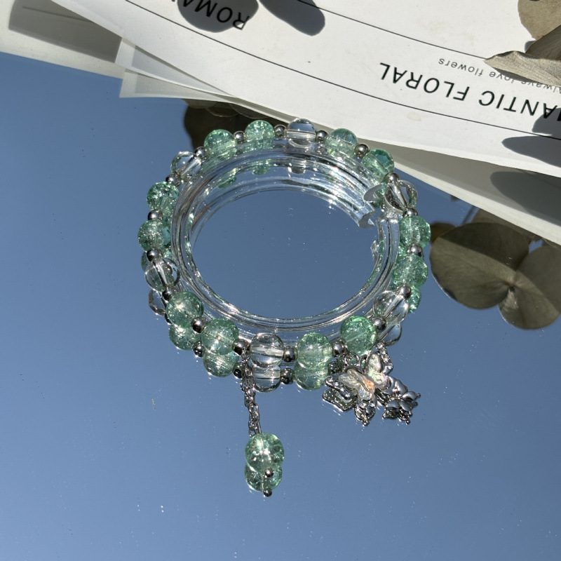 S042-그린 크리스탈 나비 팔찌#SZ304호