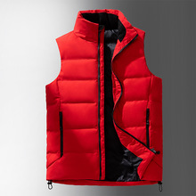 秋冬白鸭绒羽绒马甲定设计logo大码志愿者工作服马夹男女广告背心