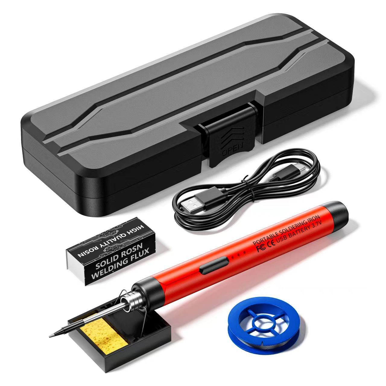 Visualización digital USB carga hierro de soldadura portátil de soldadura inalámbrica de calor interno doméstico lápiz de soldadura al por mayor sin envío Amazon