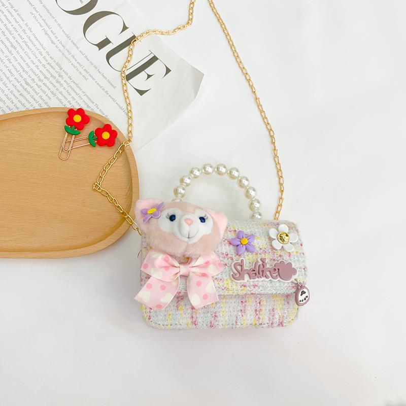 Bolso pequeño para niños Bolsa de princesa de dibujos animados Chanel estilo bolsa de mensajero niña linda bolsa de hombro niña monedero bolsa