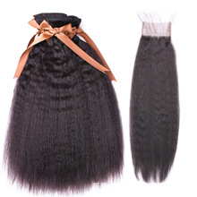 l˰lllK SҴlKinky Straight Human Hair Bundles