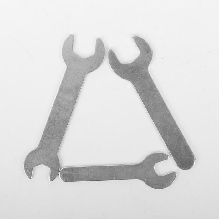 开口扳手一次性超薄冲压简易小扳手卫浴家具镀锌开口扳手