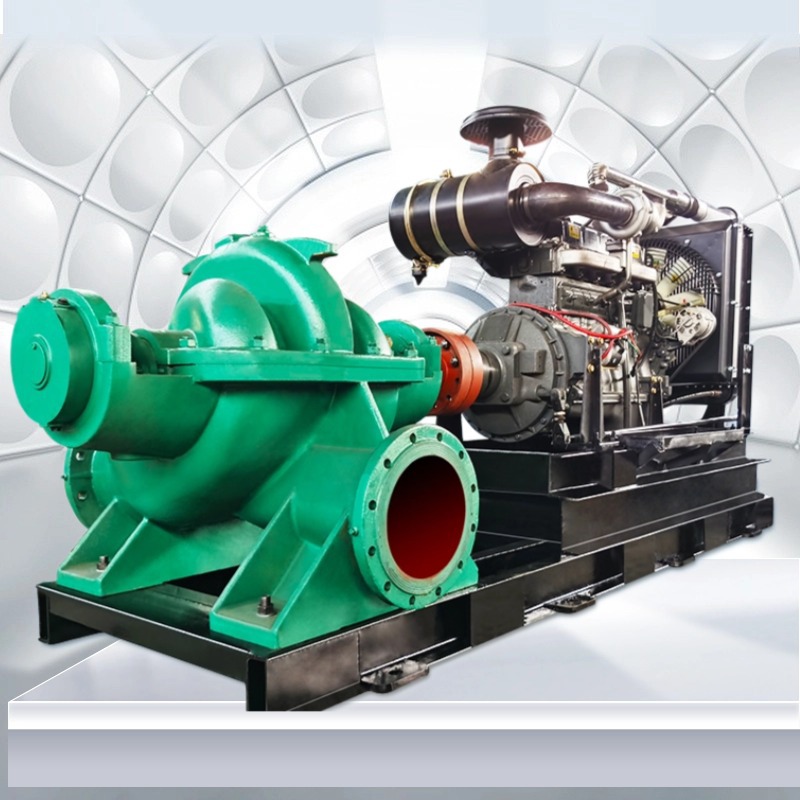 厂家连城凯泉东方长沙柴油机抽水机大流量高扬程移动sh中开双吸泵