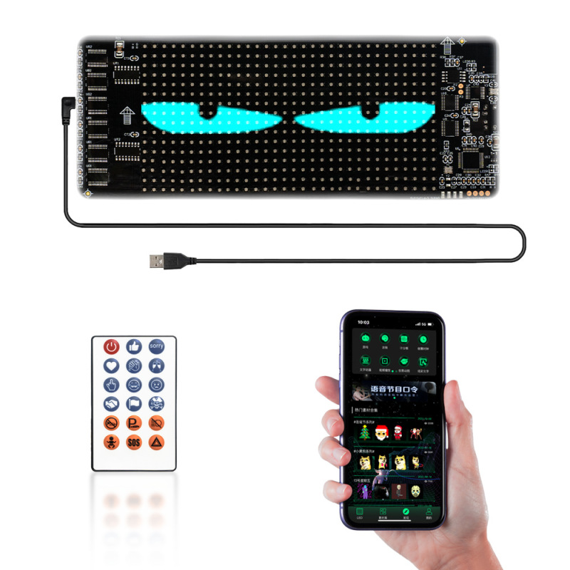 LED フレキシブル ディスプレイ APP Bluetooth 車広告スクリーン フルカラー スマート カー ステッカー ソフト スクリーン カー スクリーン|undefined