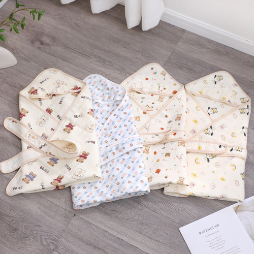 Baby four-layer gauze quilt, maternal and infant supplies, baby bag, single blanket, cotton gauze delivery room quilt, spring, summer and autumn styles