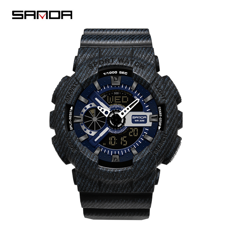 Reloj electrónico multifuncional de alto valor facial de transmisión en vivo de explosión de moda para hombres y mujeres impermeable movimiento de reloj de chicas