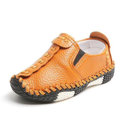 spring new student bean shoes baby single shoes medium and large children's leather shoes boys and girls soft bottom student casual shoes