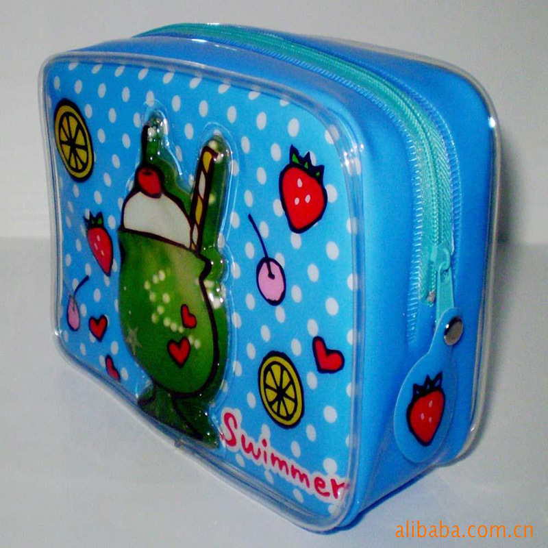 深圳PVC拉链袋胶骨袋礼品袋高周波袋 软胶袋 透明袋 化妆品包装袋