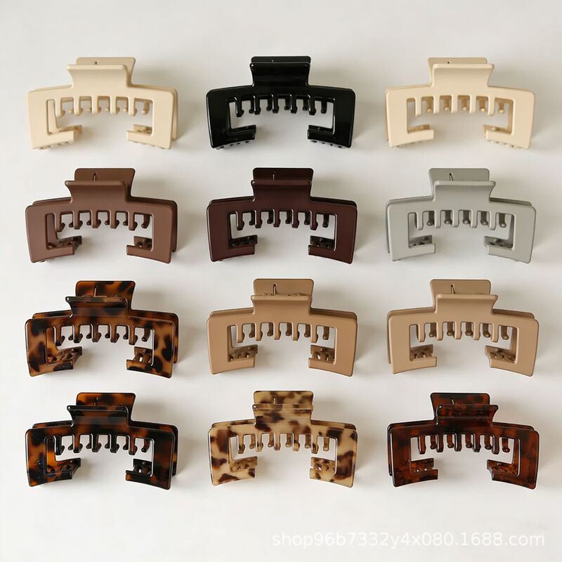 Cross-Border Popular Matte Texture Large Claw Clip for the Back of the Head, Shark Clip, Women's Hair Accessory, Hair Clip Set, Hair Claw Clip Cross-Border Popular Matte Texture Large Claw Clip for the Back of the Head, Shark Clip, Women's Hair Accessory, Hair Clip Set, Hair Claw Clip
