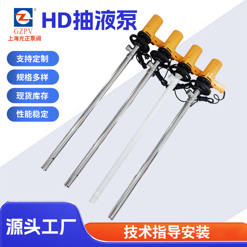批发供应HD电动抽液泵化工插桶泵电机转速可调节不锈钢防爆抽液泵