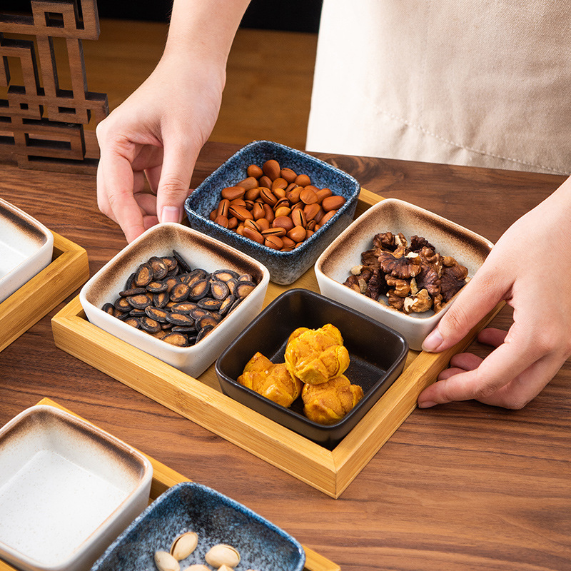 禾良燒小吃碟創意調味碟小菜碟子日式陶瓷餐具廚房醬油碟蘸料醋碟