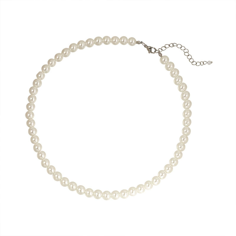 Classic universal necklace from pearl, sweater, silver 925 sample, light luxury style, high-quality style, bright catchy style