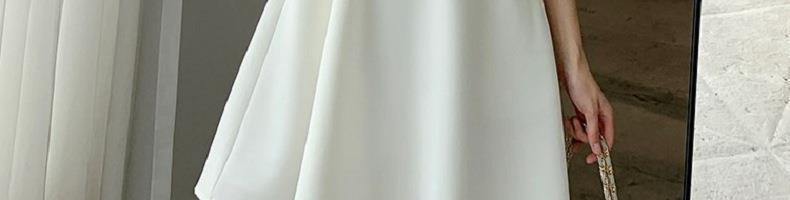 帮手描述图：2022夏季新款复古赫本风小黑裙胖妹妹收腰显瘦方